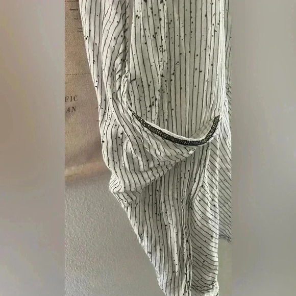 Cynthia Ashby White & Black Open Dress Size Large - Picture 2 of 6